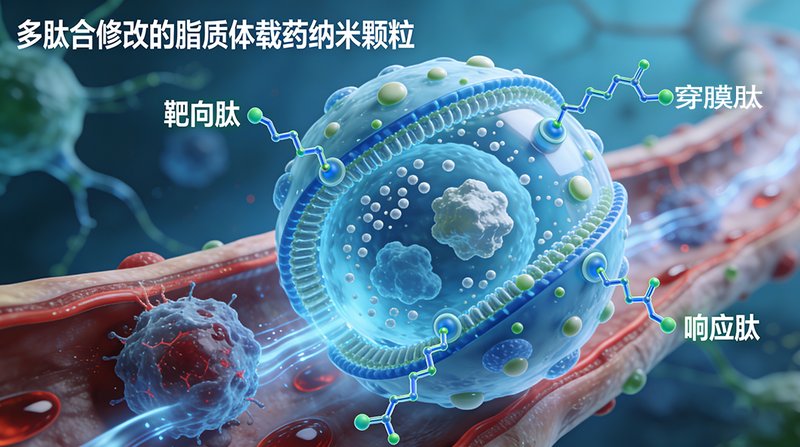 多肽修饰的脂质体载药纳米颗粒定制合成技术