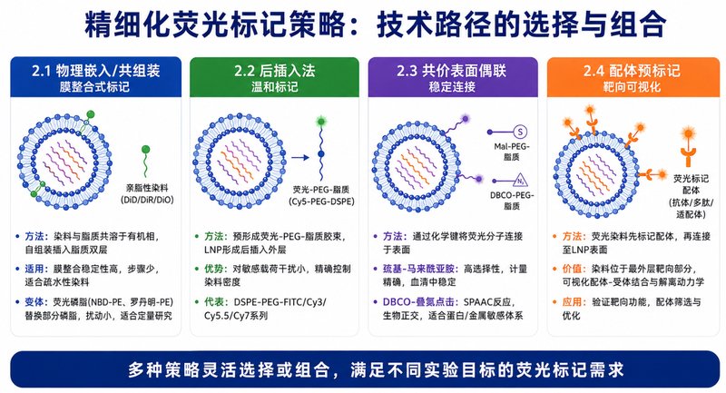 荧光染料标记脂质纳米粒（LNP）定制，支持Cy5、Cy7、DiD、BODIPY、FITC等
