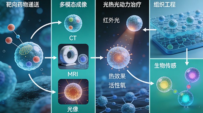 纳米颗粒定制:金、银、Fe₃O₄、SiO₂、PLGA、脂质体、碳点、上转换纳米颗粒等