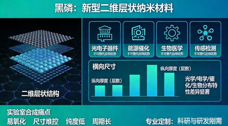 黑磷纳米材料定制策略丨不同尺寸