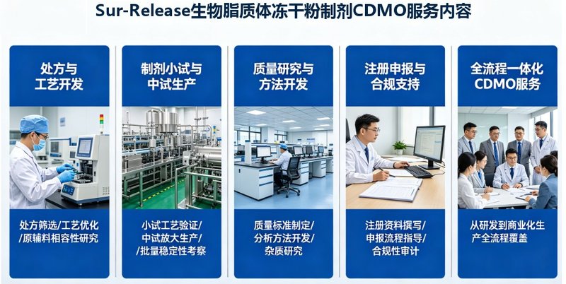 脂质体冻干粉制剂开发难?Sur-Release生物技术服务 CDMO 全流程解决方案