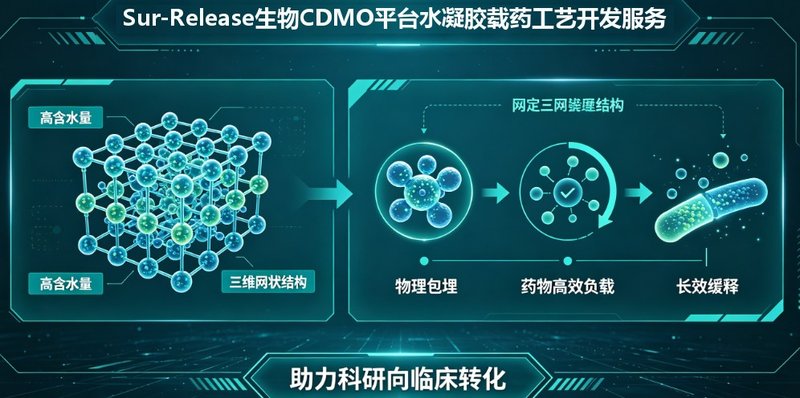 水凝胶载药工艺开发——Sur-Release生物技术服务提供从分子设计到临床前研究CDMO服务