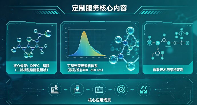 可见光荧光染料偶联DPPC磷脂定制(细胞标记专用)