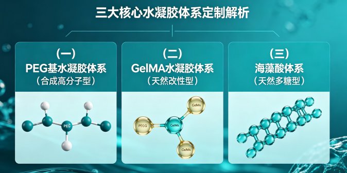 水凝胶定制思路解析：PEG / GelMA / 海藻酸体系应用指南