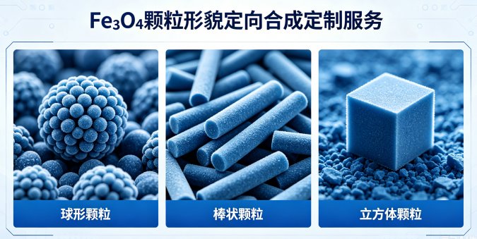 多形貌Fe₃O₄颗粒定制化制备:球形/棒状/立方体精准调控