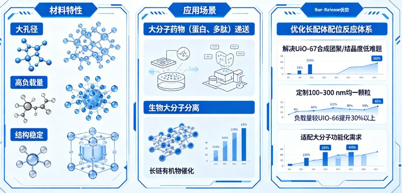 UiO系列MOF（UiO-66/67/NH₂-UiO-66）-Sur-Release生物技术服务、以核赋能