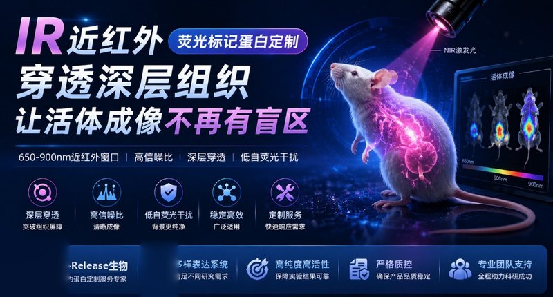 IR近红外荧光标记蛋白定制：穿透深层组织，让活体成像不再有盲区