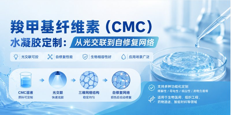 羧甲基纤维素CMC水凝胶定制｜光交联、自修复网络按需开发｜Sur-Release生物技术服务