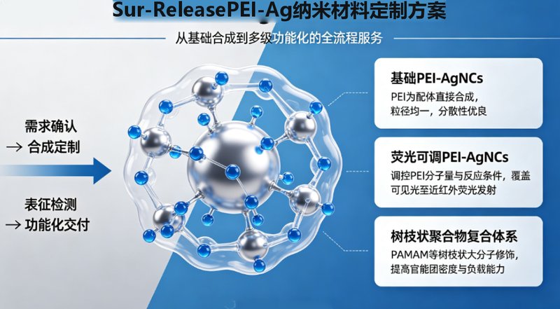 PEI@Ag纳米材料功能化定制——Sur-Release生物技术服务