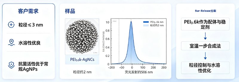 PEI@Ag纳米材料功能化定制——Sur-Release生物技术服务