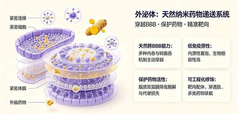 脑靶向工程化外泌体负载姜黄素定制｜推动神经保护机制研究