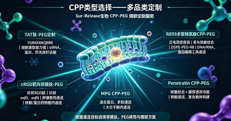 PEG修饰细胞穿膜肽(CPP)定制合成|提升纳米载体细胞摄取与内吞逃逸