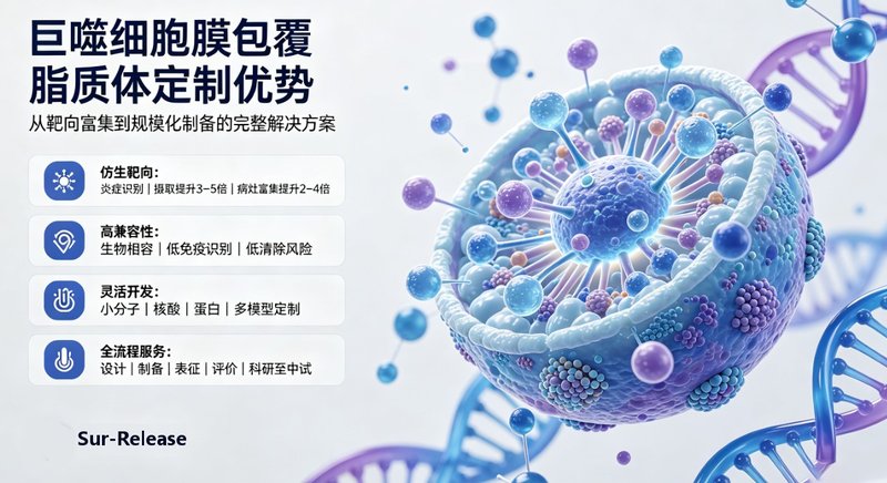 巨噬细胞膜包覆纳米脂质体定制|助力炎症微环境靶向递送研究