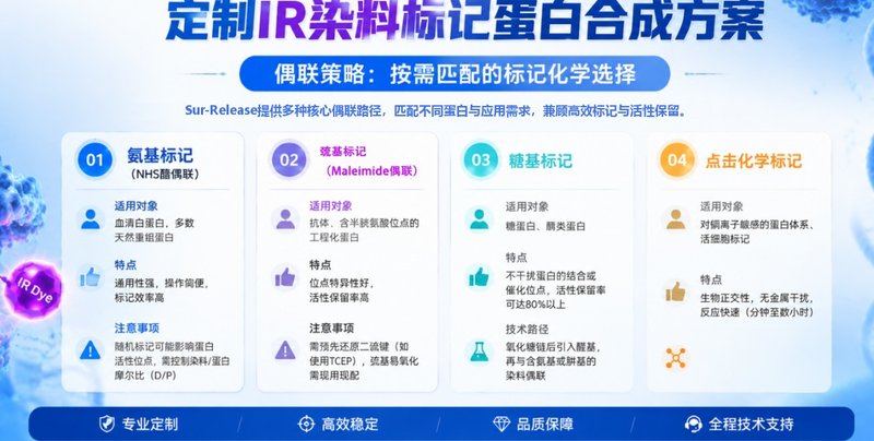 定制IR染料标记蛋白合成方案,Sur-Release生物技术服务