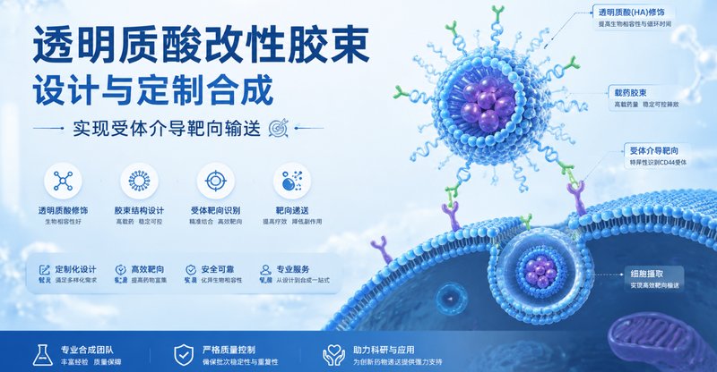 透明质酸改性胶束设计与定制合成，实现受体介导靶向输送