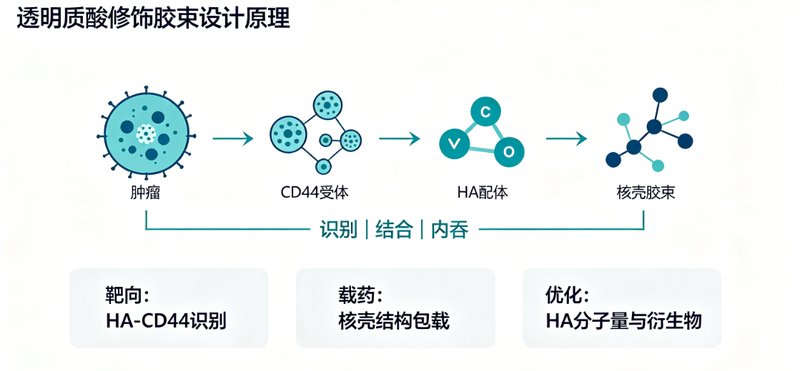 透明质酸改性胶束设计与定制合成，实现受体介导靶向输送