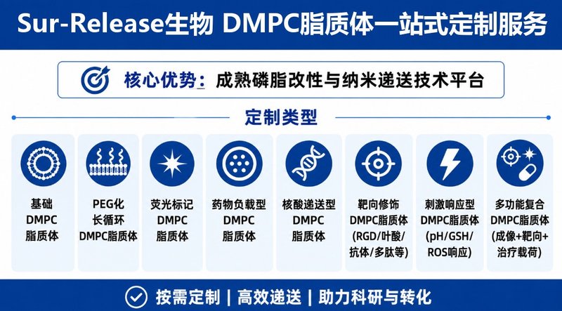 DMPC磷脂脂质体定制|空白、载药、靶向及荧光脂质体开发
