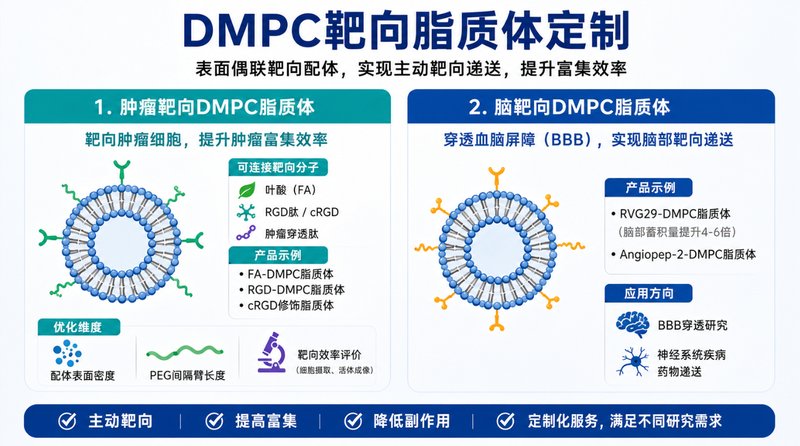 DMPC磷脂脂质体定制|空白、载药、靶向及荧光脂质体开发
