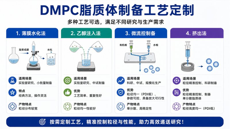 DMPC磷脂脂质体定制|空白、载药、靶向及荧光脂质体开发