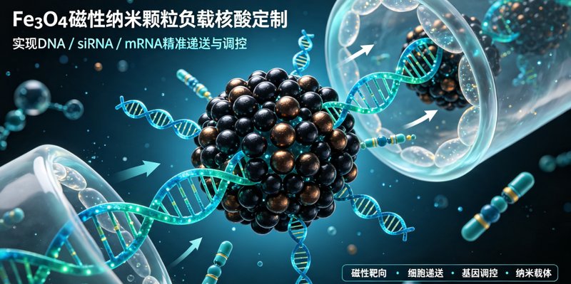 Fe₃O₄磁性纳米颗粒负载核酸定制｜实现DNA/siRNA/mRNA精准递送与调控