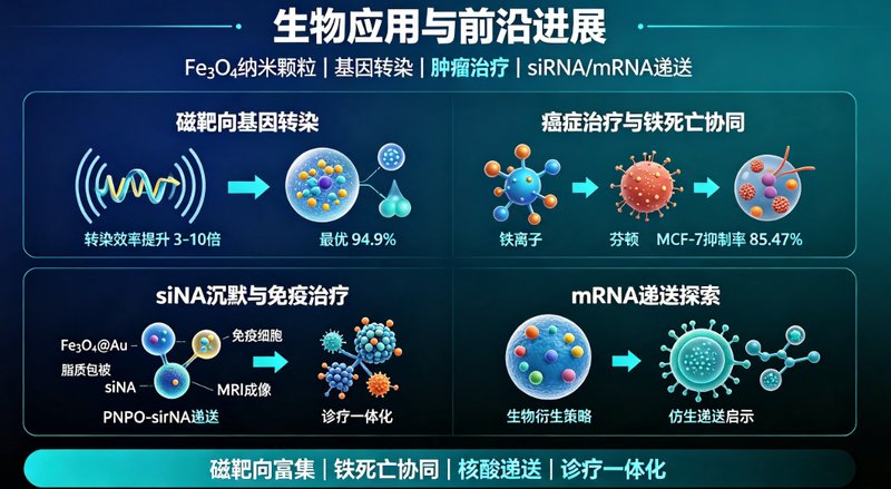 Fe₃O₄磁性纳米颗粒负载核酸定制｜实现DNA/siRNA/mRNA精准递送与调控