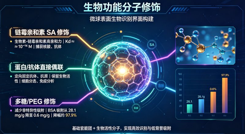 聚苯乙烯微球表面功能化修饰定制|支持荧光、靶向及活性分子偶联
