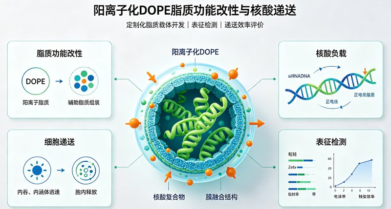 阳离子化DOPE脂质功能改性定制,核酸载体与递送系统开发
