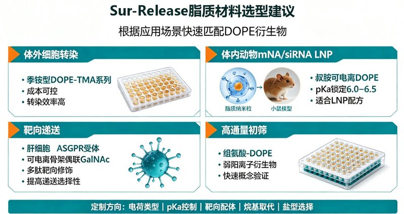 阳离子化DOPE脂质功能改性定制,核酸载体与递送系统开发