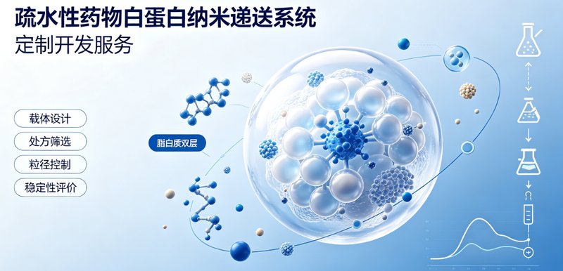 疏水性药物白蛋白纳米递送系统定制开发服务