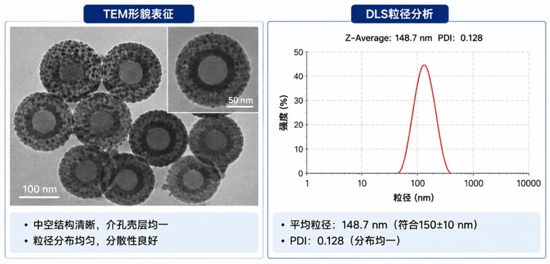 介孔硅MSN载药-靶向修饰-荧光成像三功能纳米体系定制