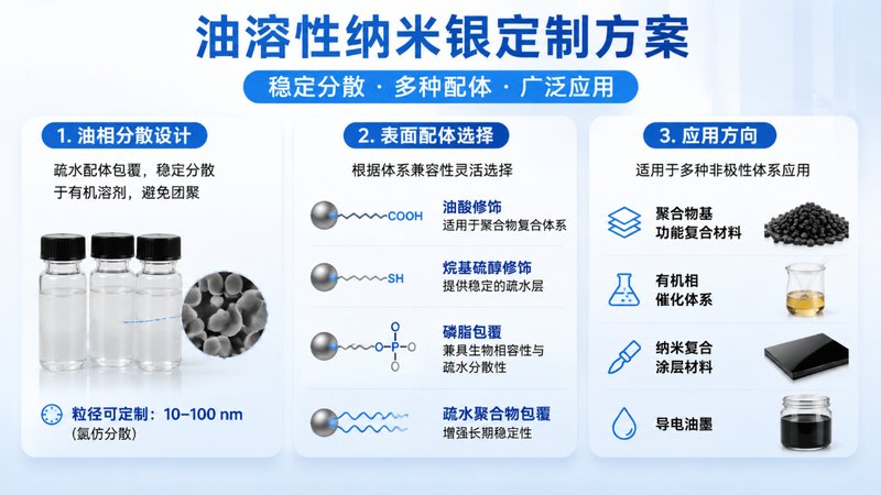 纳米银(AgNPs)水油相体系定制|无机纳米材料研发平台