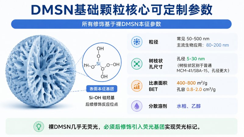 树枝状介孔硅DMSN靶向修饰/荧光标记一体化定制