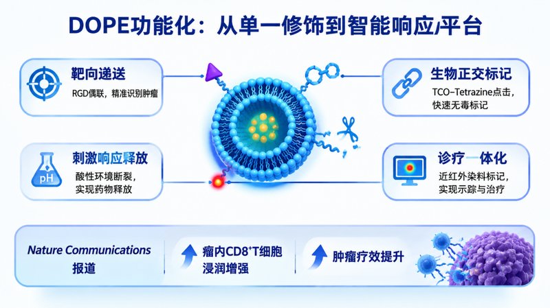 活性基团修饰DOPE脂质定制:构建高性能LNP/脂质体递送平台