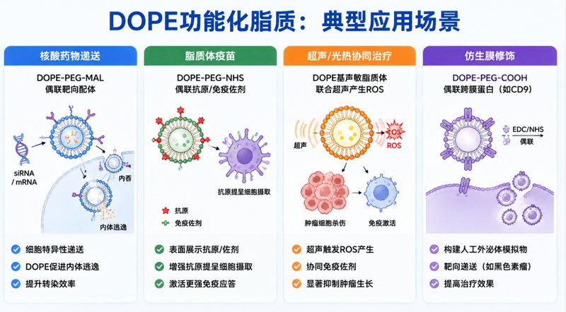 活性基团修饰DOPE脂质定制:构建高性能LNP/脂质体递送平台