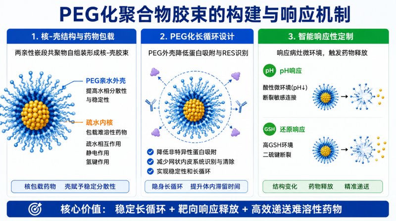 疏水小分子药物PEG胶束定制|增溶、载药与控释一体化
