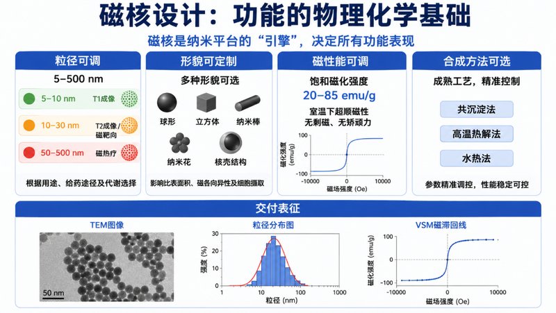 磁共振成像-药物递送双功能Fe₃O₄纳米粒定制