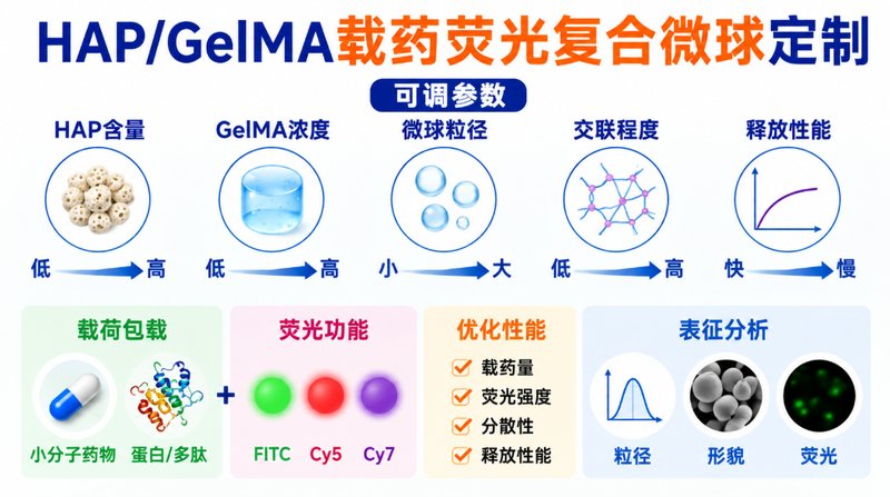 从小分子到蛋白/多肽,HAP/GelMA微球支持多类型载荷定制