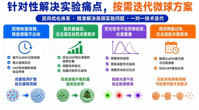 从小分子到蛋白/多肽,HAP/GelMA微球支持多类型载荷定制