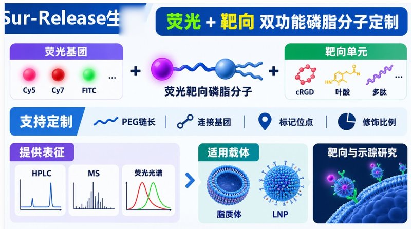 荧光示踪+主动靶向:双功能磷脂分子按需定制