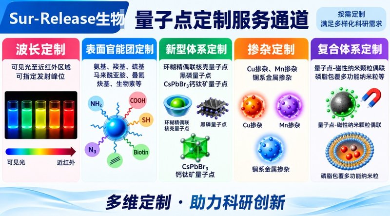 水溶性量子点怎么定制?PEG修饰与荧光参数均可调