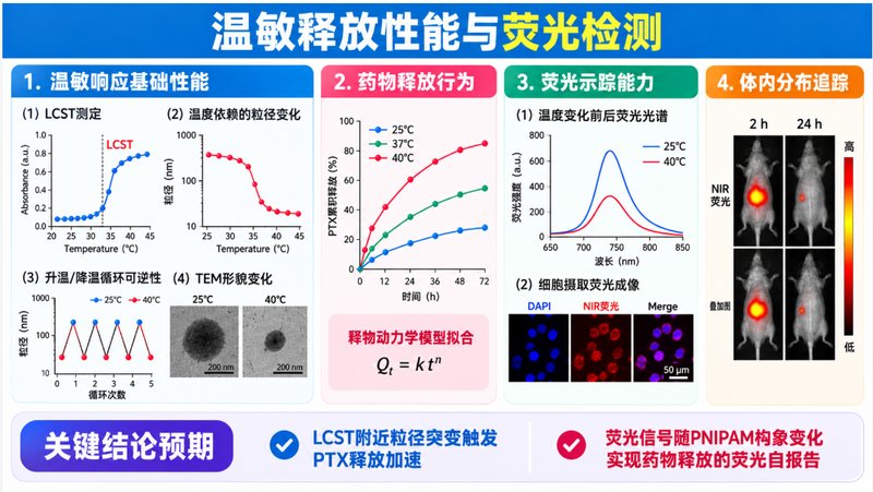 近红外荧光示踪型PNIPAM-PTX纳米载体定制
