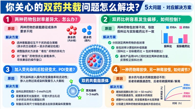可视化双载药脂质体定制｜共载、示踪与功能修饰