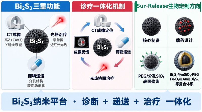 Bi₂S₃载药纳米体系定制｜CT成像与功能集成