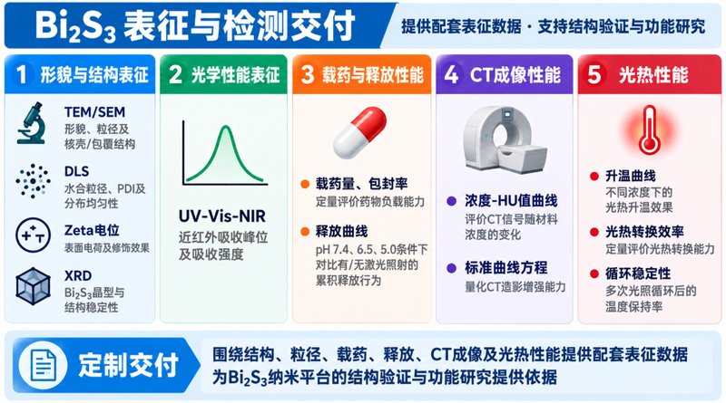 Bi₂S₃载药纳米体系定制｜CT成像与功能集成