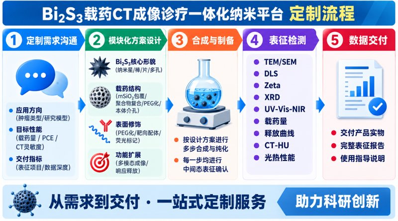 Bi₂S₃载药纳米体系定制｜CT成像与功能集成