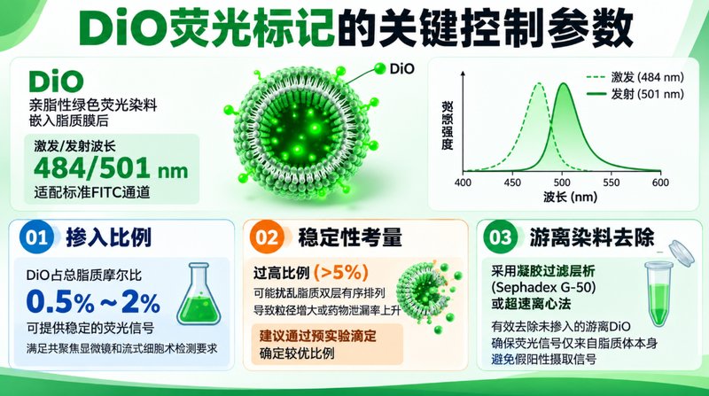 DiO绿色荧光脂质体定制:让细胞摄取过程“看得见”
