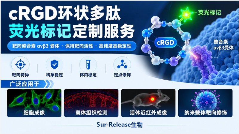 cRGD环肽如何实现荧光示踪?定点标记定制方案