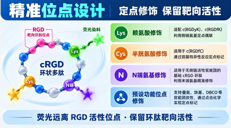 cRGD环肽如何实现荧光示踪?定点标记定制方案