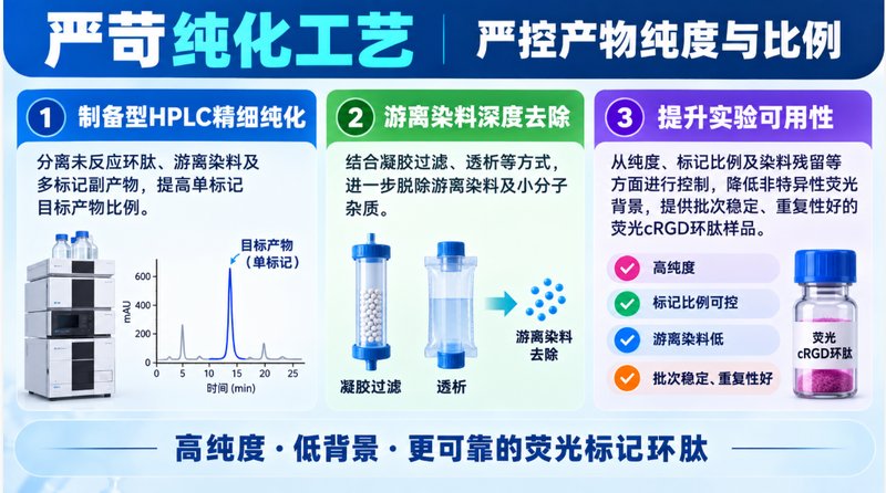 cRGD环肽如何实现荧光示踪?定点标记定制方案