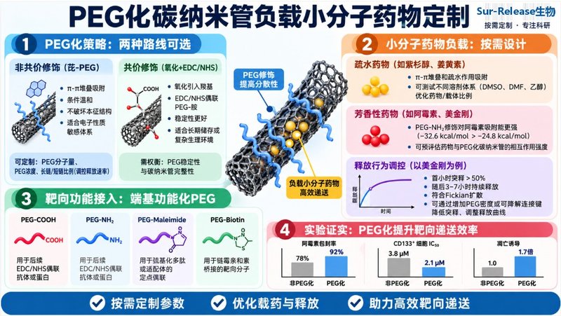 碳纳米管PEG化与小分子载药一体化定制